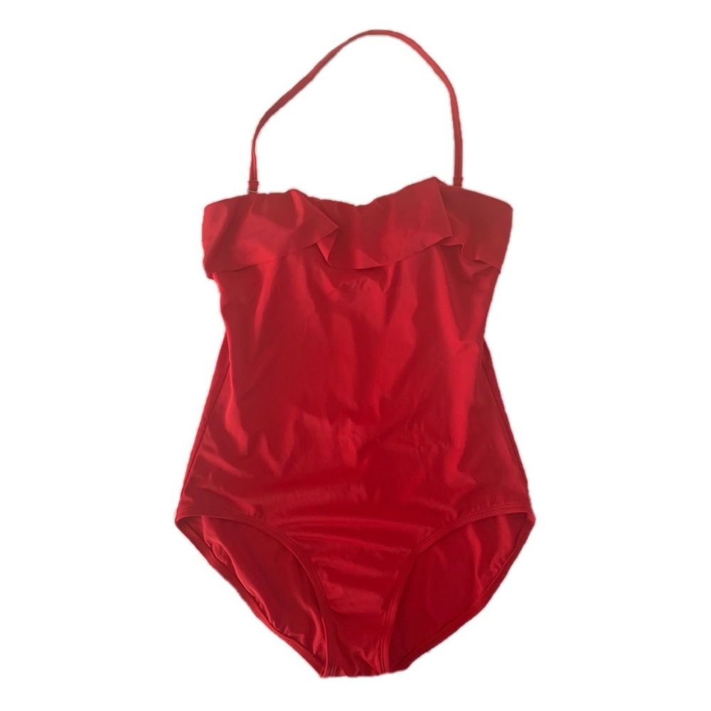 Jantzen Classic Red Ruffle Convertible Swimsuit